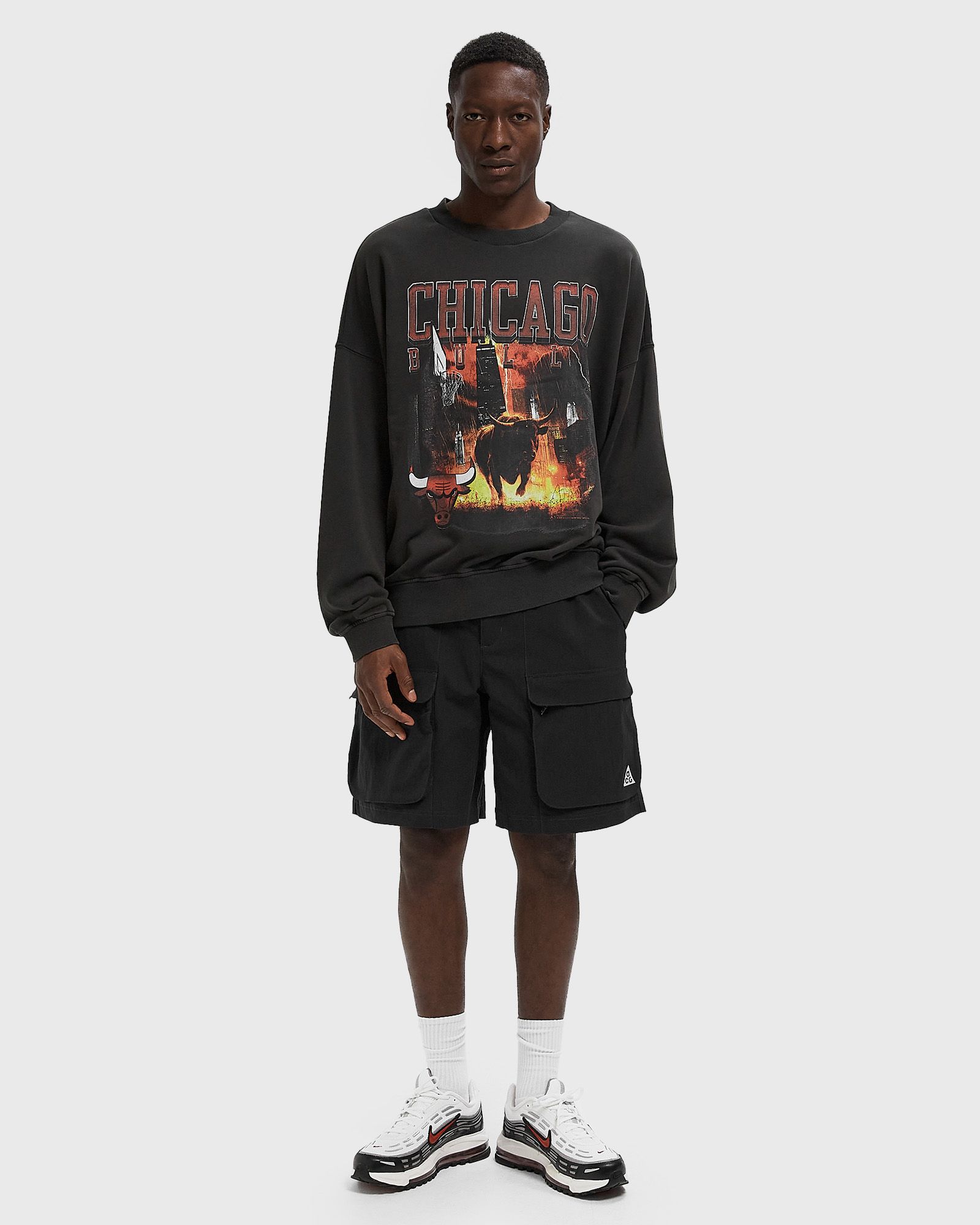 NBA WASHED GRPHC OS CREW HOODIE CHICAGO BULLS