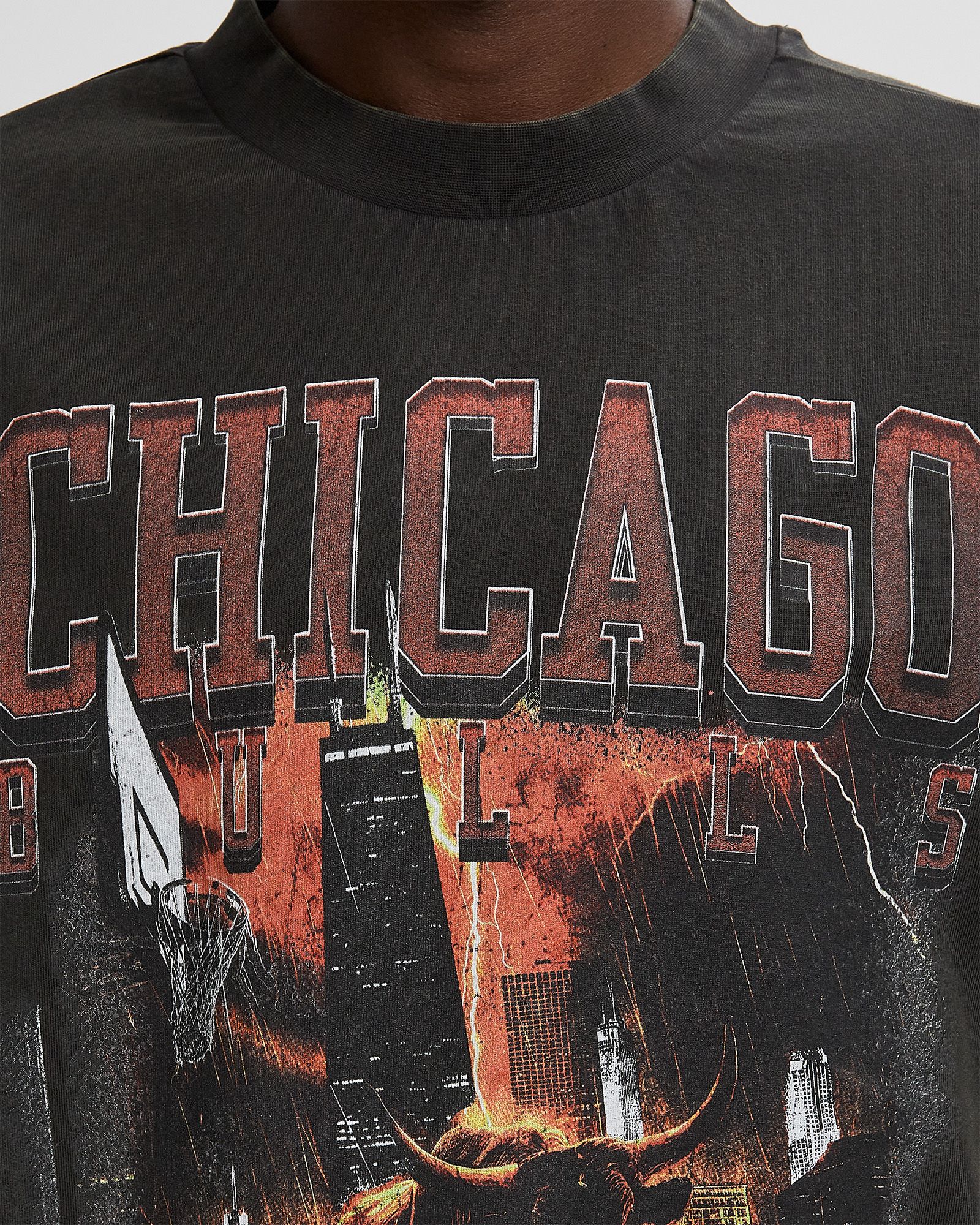 NBA WASHED GRPHC TEE CHICAGO BULLS