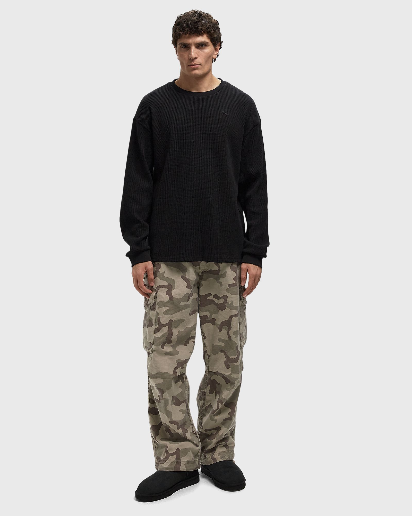 NE LS WAFFLE TEE NEWERA