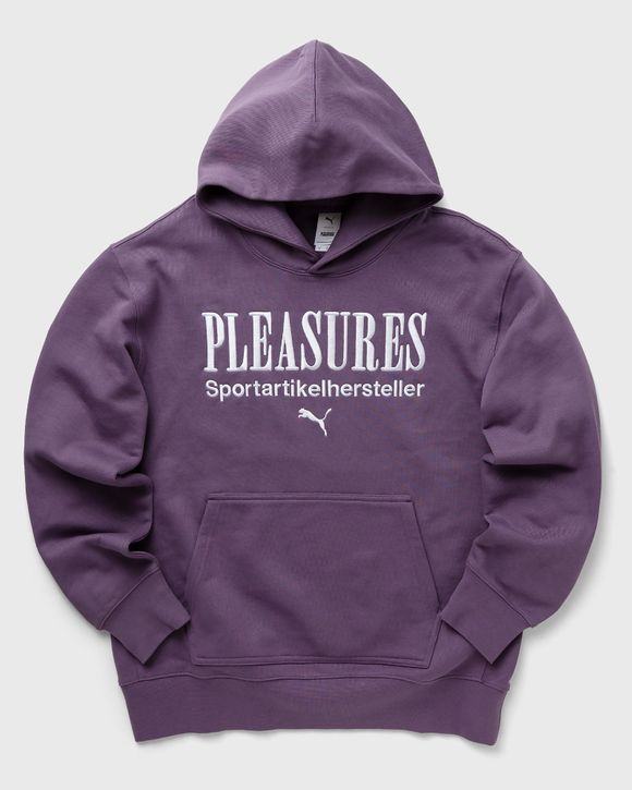 Pleasures purple online hoodie