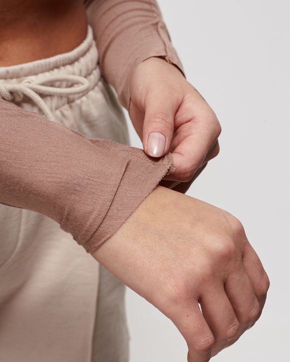 Cropped Mock Neck Long Sleeve