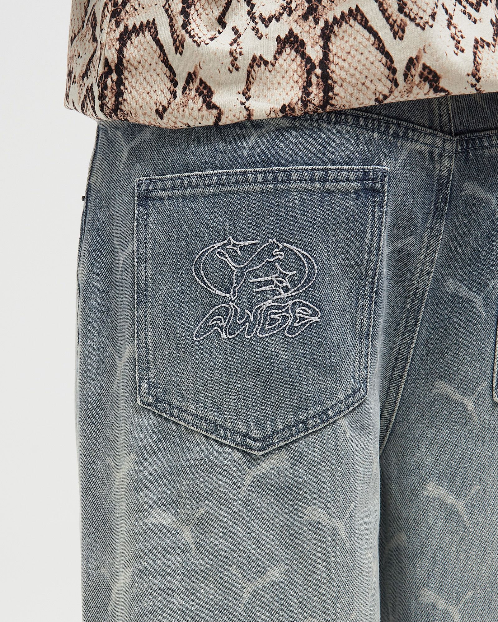 X A$AP ROCKY Laser Monogram Denim