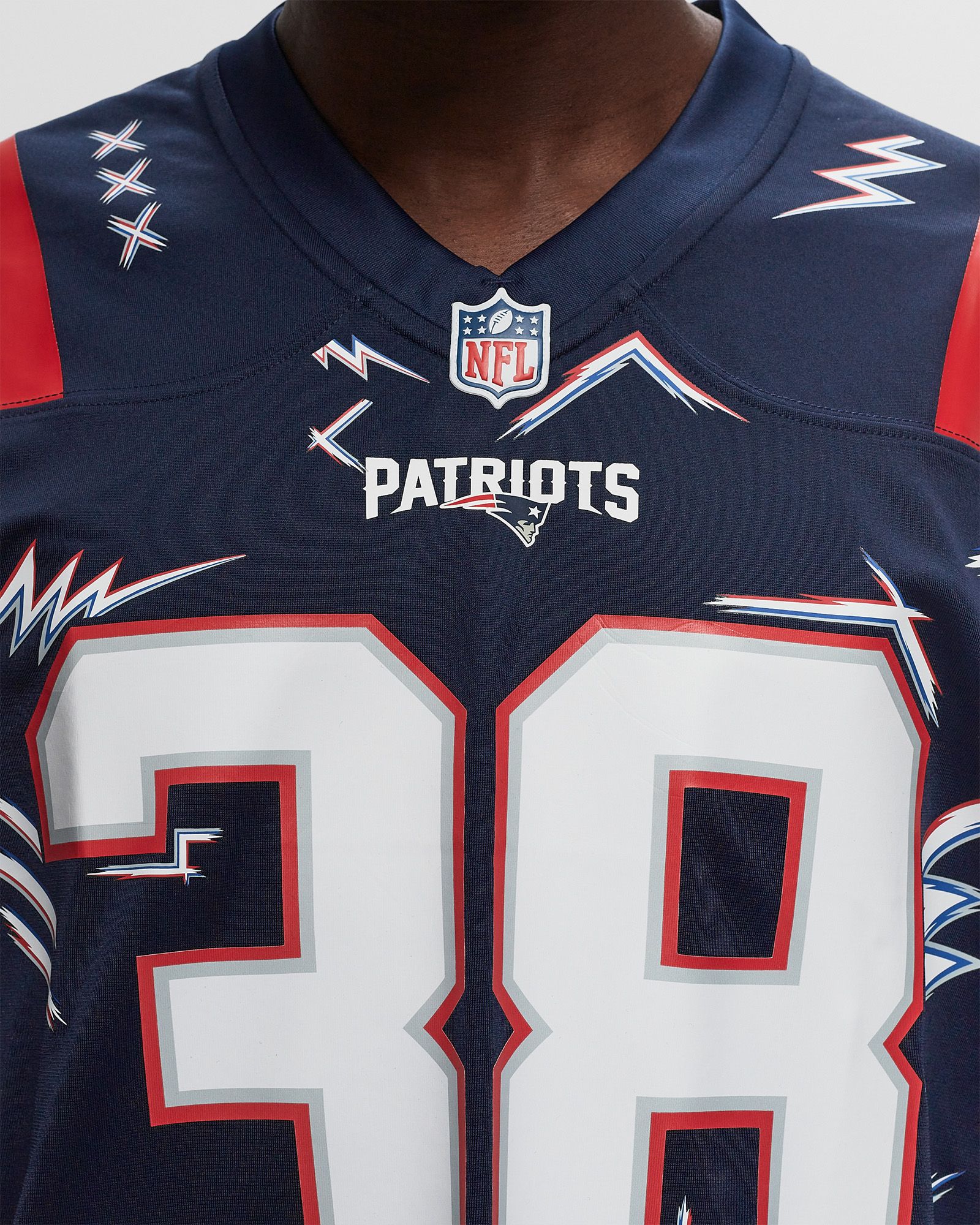 Nike x HARD New England Patriots Game Jersey-Rahmondre Stephenson  38