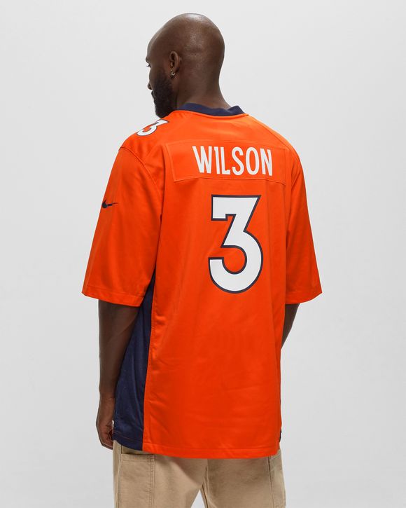 Nike NFL Denver Broncos Russell Wilson 3 Home Game Jersey Orange
