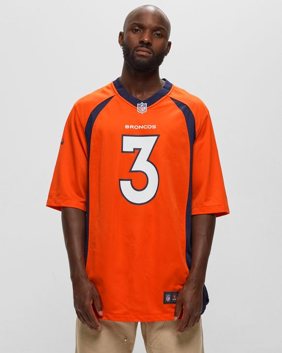 Men's Nike Russell Wilson Orange Denver Broncos Alternate Game Jersey Size: Small