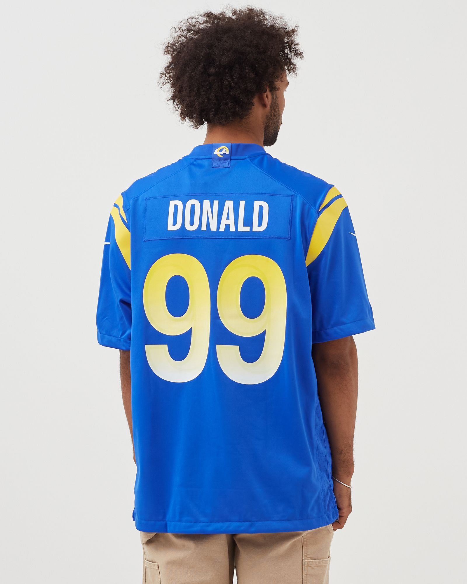 【新品タグ付】ロサンゼルス・ラムズ ドナルド 99 ユニフォーム M　ナイキ Aaron Donald #99 Los Angeles Rams NFL NIKE Blue Jersey Men's