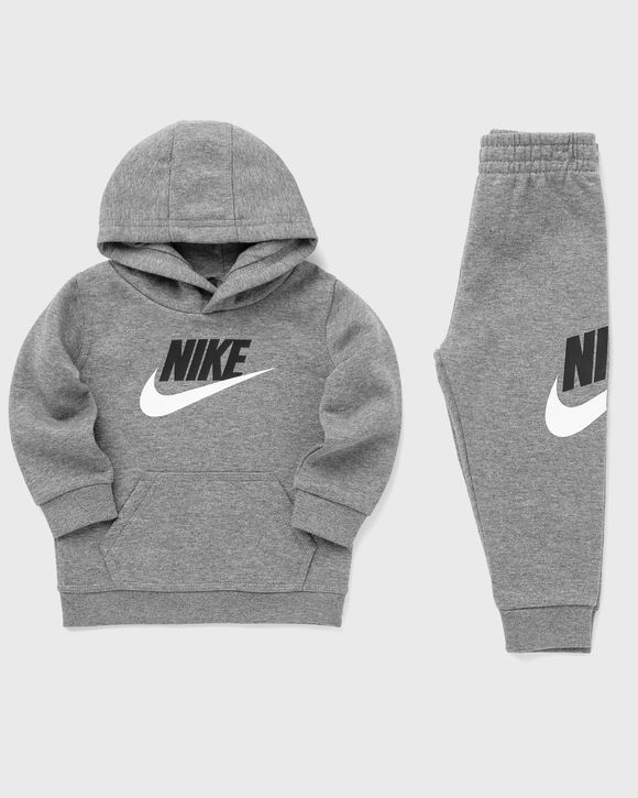 Nike FLEECE PO HOODIE JOGGER 2PC SET Grey White CARBON HEATHER