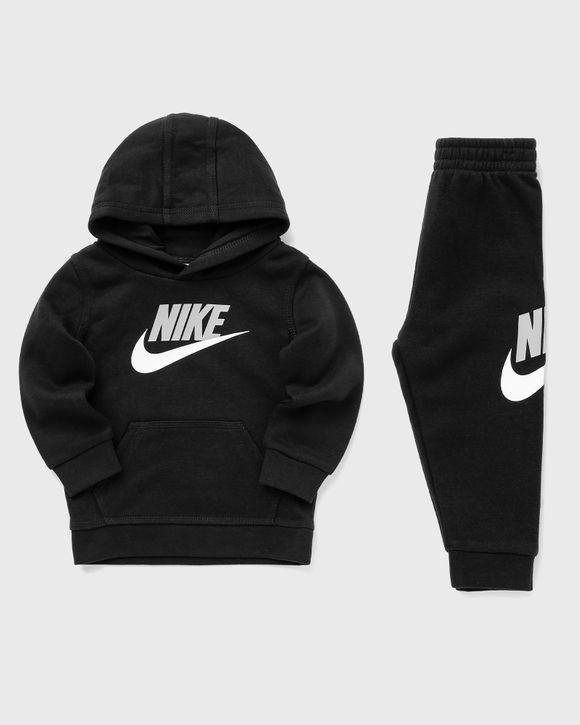 Nike FLEECE PO HOODIE & JOGGER 2PC SET Black - BLACK / LT SMOKE GREY