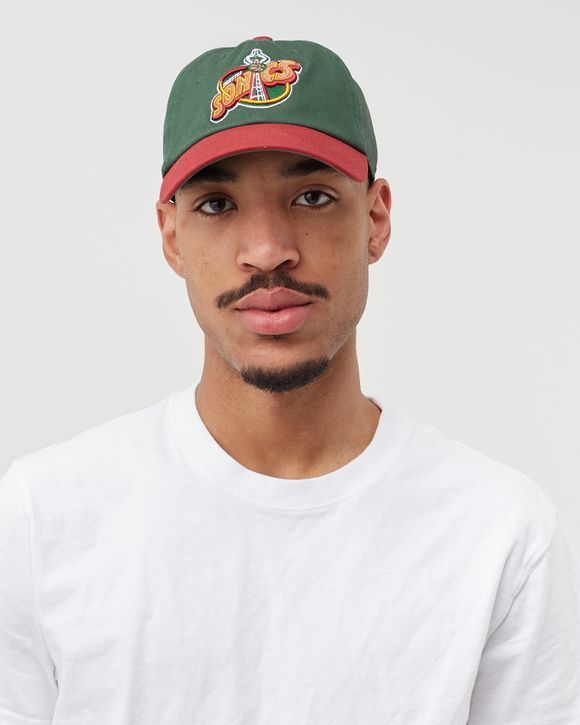 Men's Seattle SuperSonics Mitchell & Ness Cream/Green Hardwood Classics  2-Tone Chain-Stitch Snapback Hat