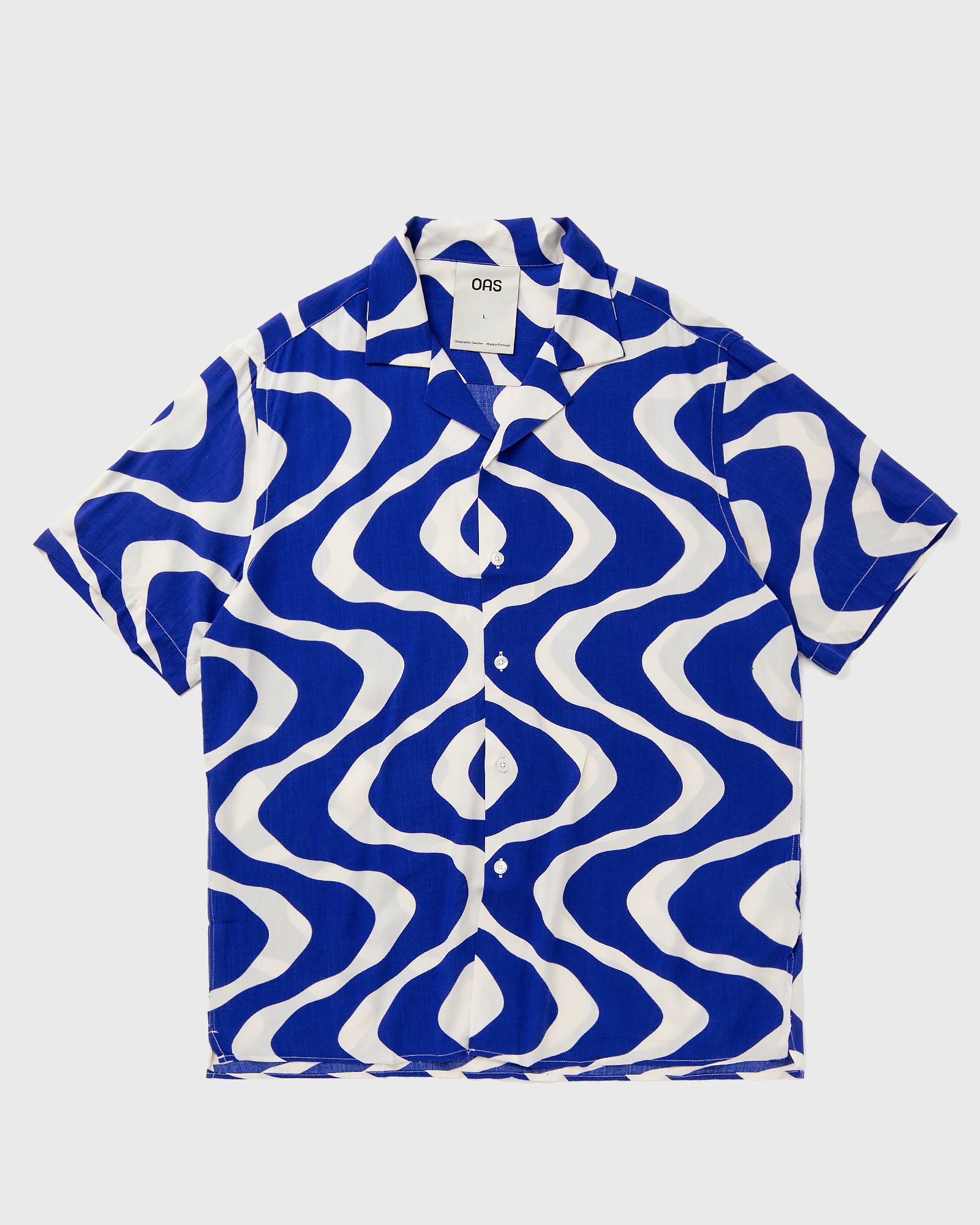 Blue Rippling Viscose Shirt