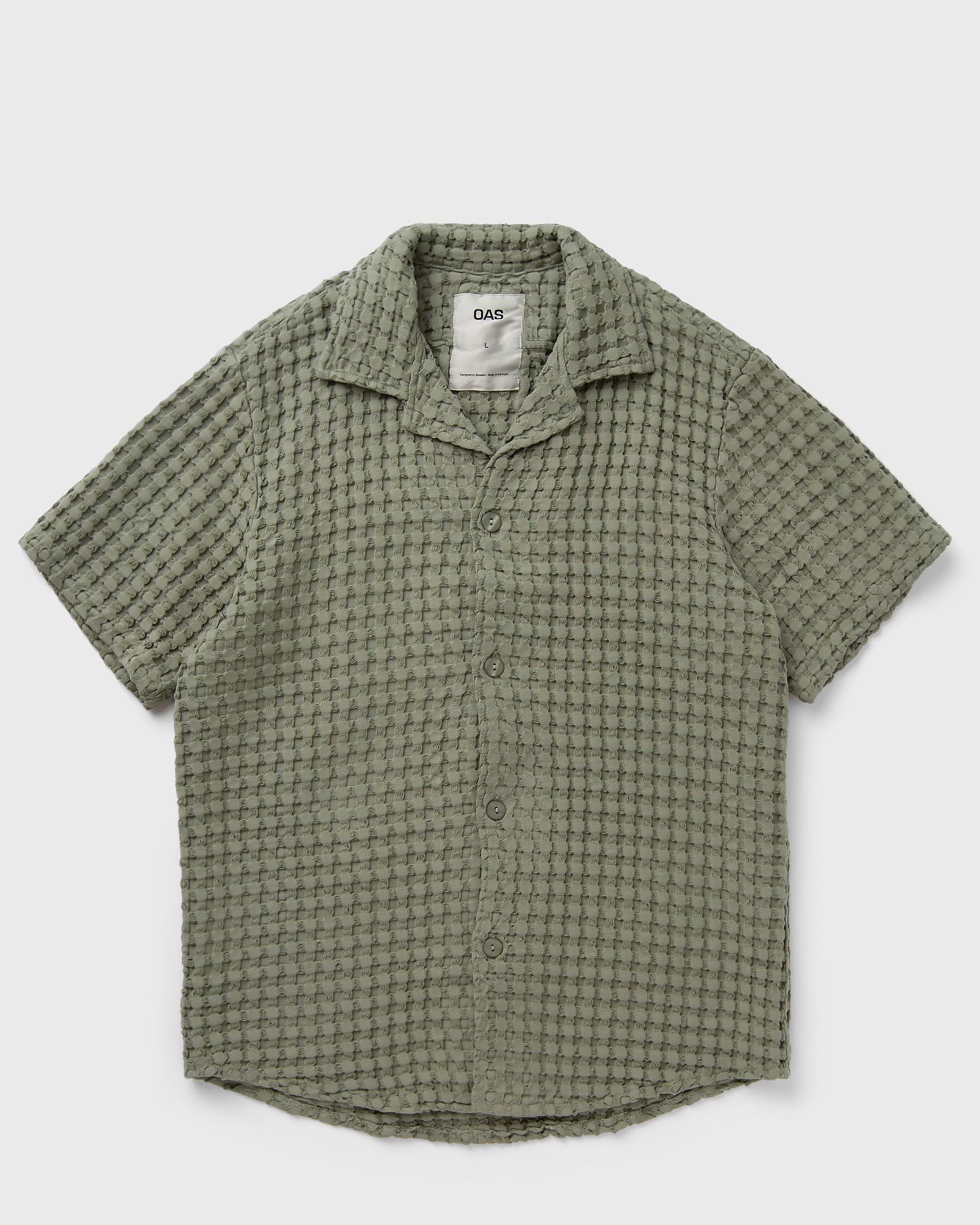 Dusty Green Cuba Waffle Shirt