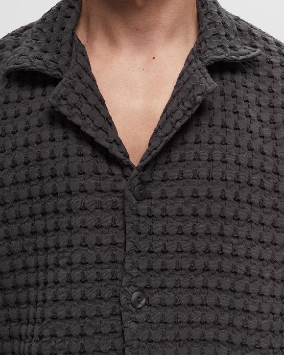 Nearly Black Cuba Waffle Shirt