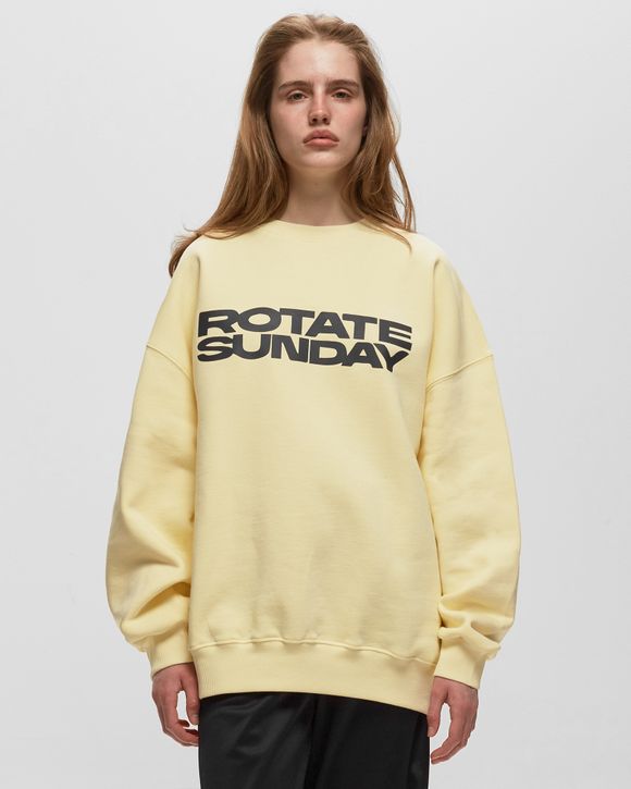 ROTATE Birger Christensen Sweat Logo Crewneck Yellow TRANSPARENT YELLOW