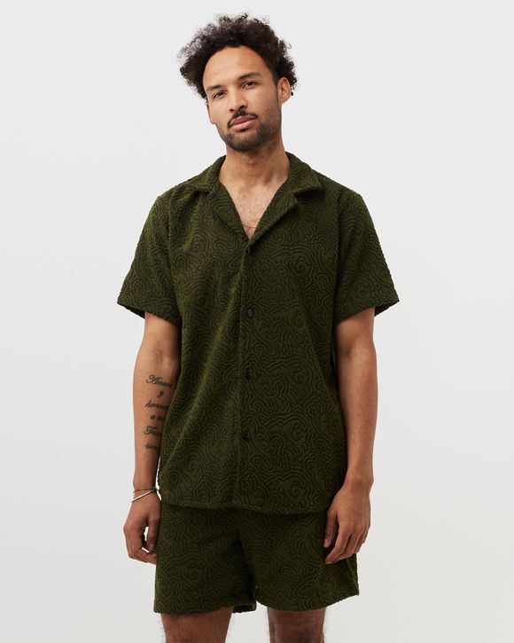 OAS Squiggle Cuba Terry Shirt Green - SQUIGGLE GREEN