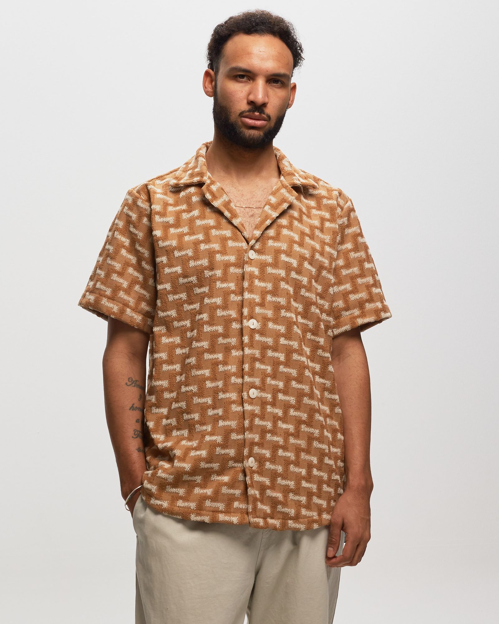 Camel Layer Zig Cuba Terry Shirt
