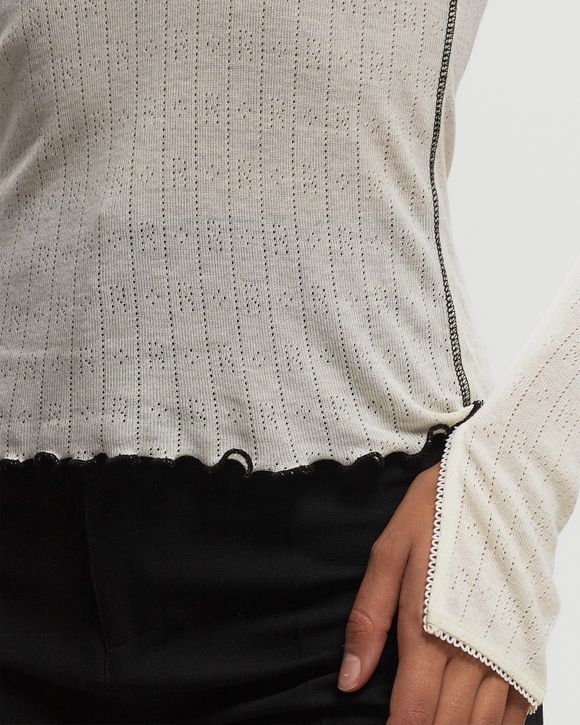 Pointelle Longsleeve Top