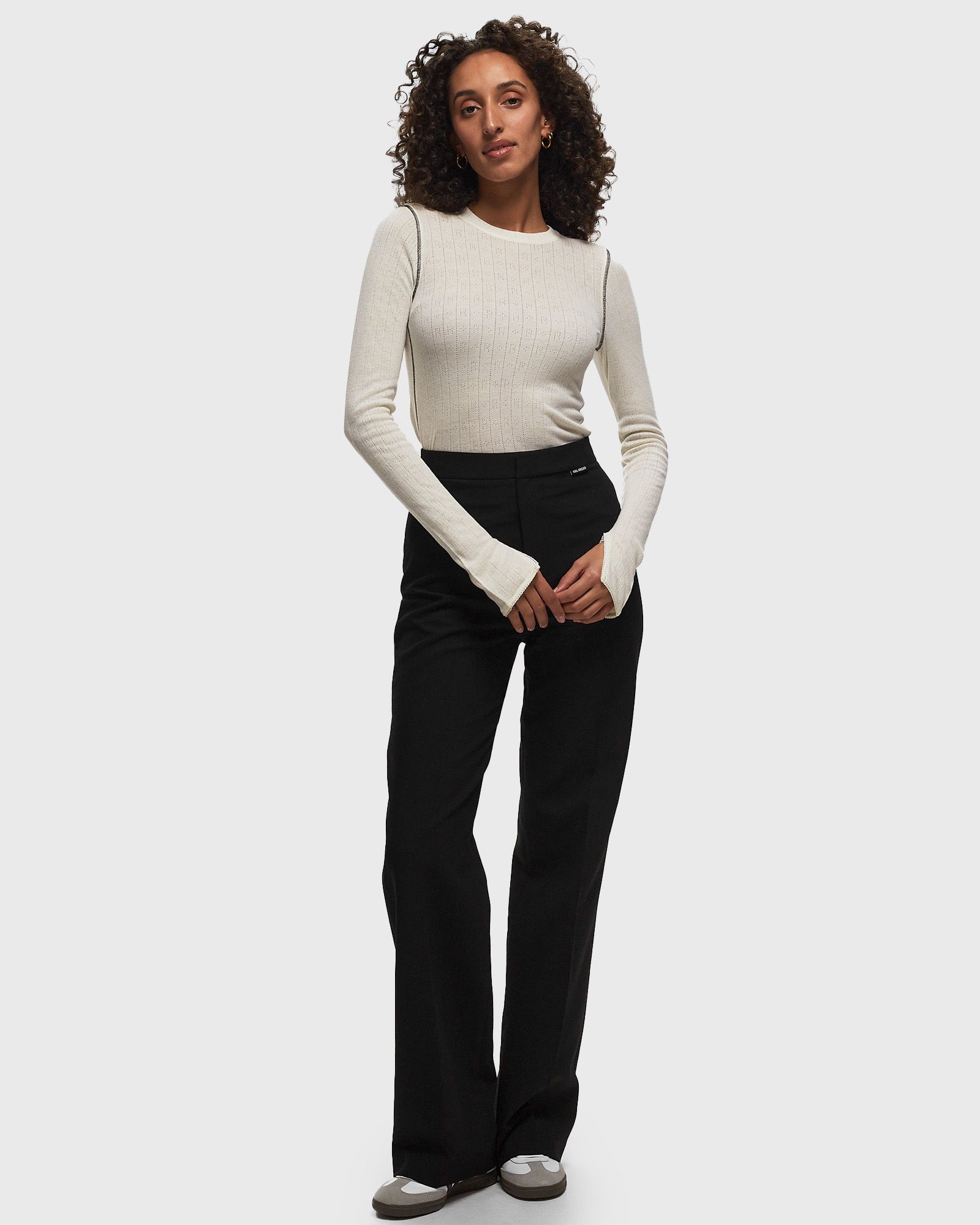 Pointelle Longsleeve Top