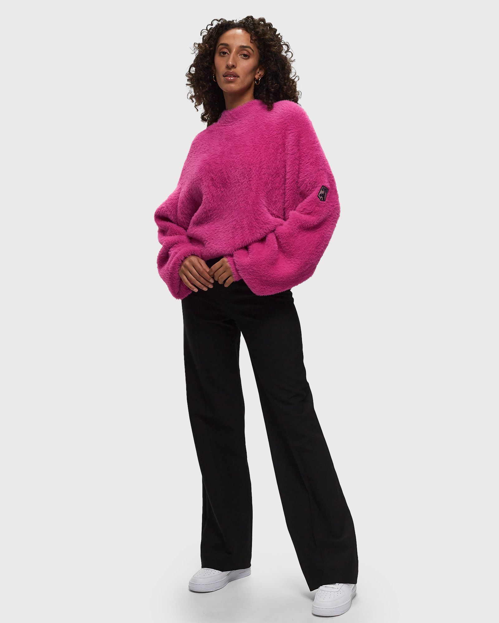 Printed Fluffy Knit Shirt