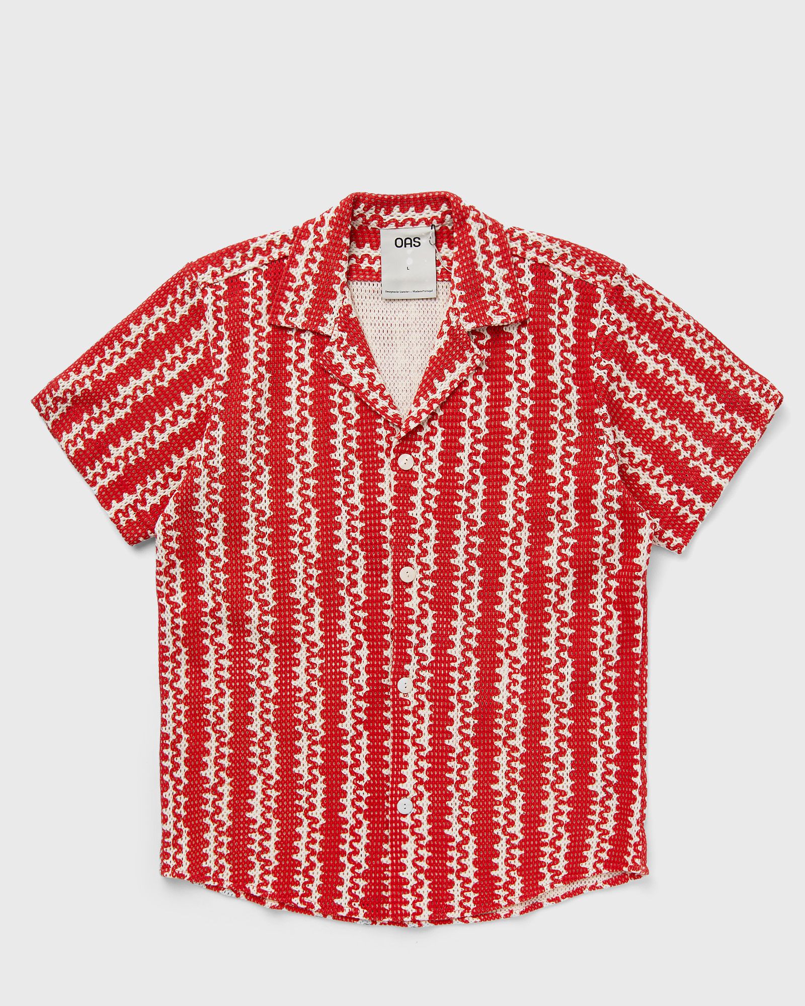 Red Scribble Cuba Net Shirt