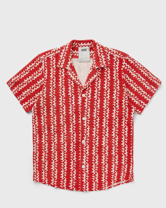 Red Scribble Cuba Net Shirt