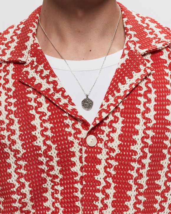 Red Scribble Cuba Net Shirt