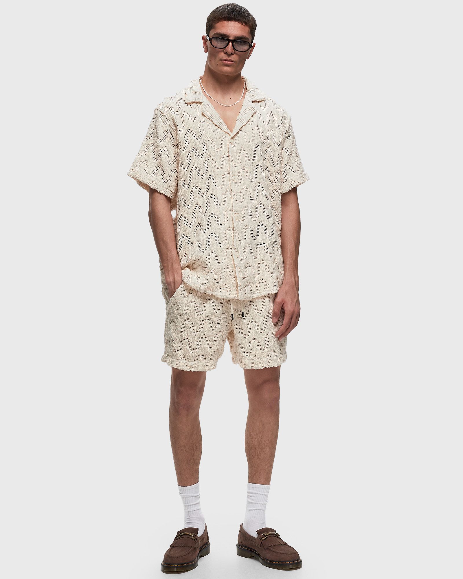 トップス OAS/ Atlas Cuba Crochet Shirt (Lace) OAS Atlas Cuba Crochet Shirt in Cream | REVOLVE