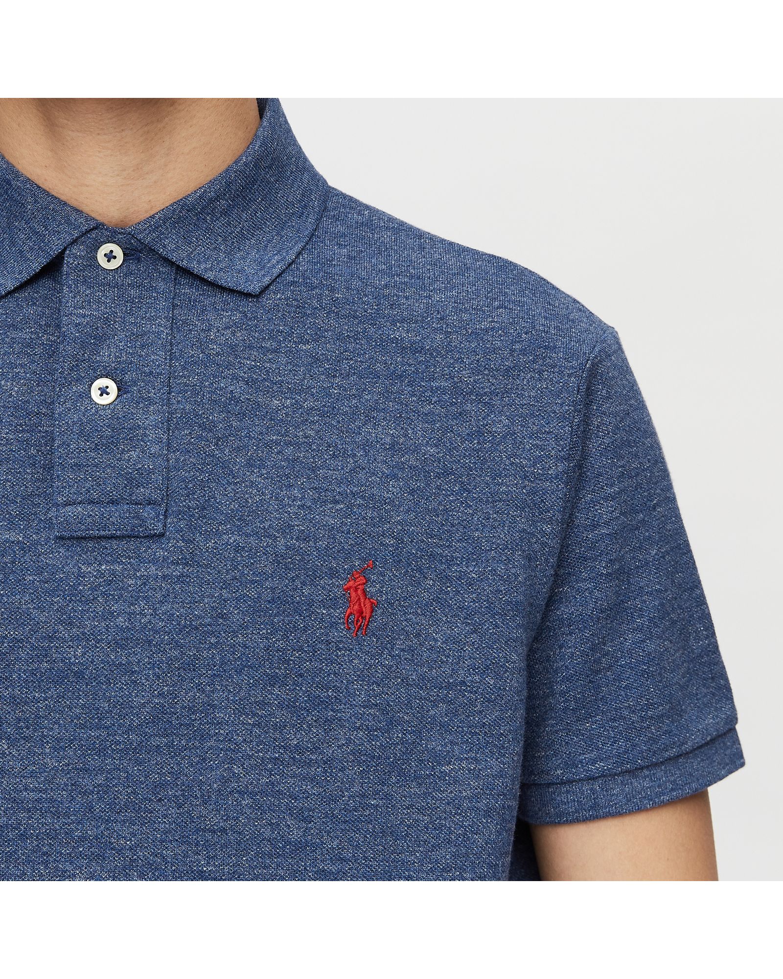 Custom Slim Fit Mesh Polo Shirt