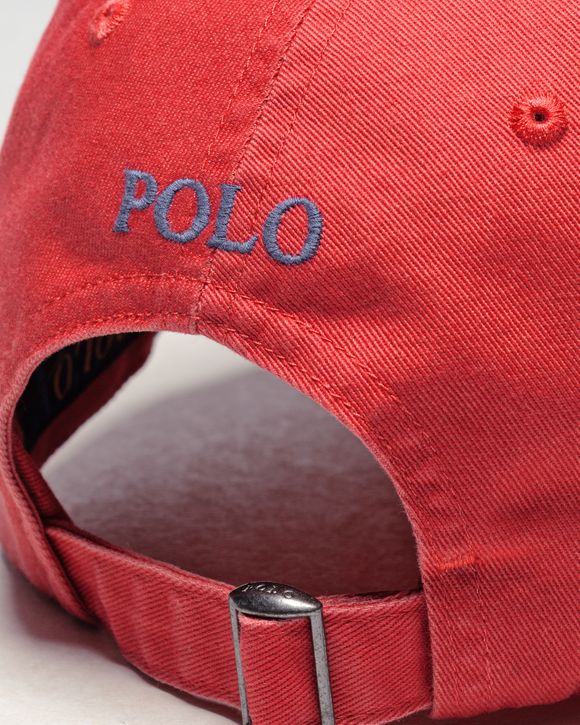 Red polo hat leather 2024 strap