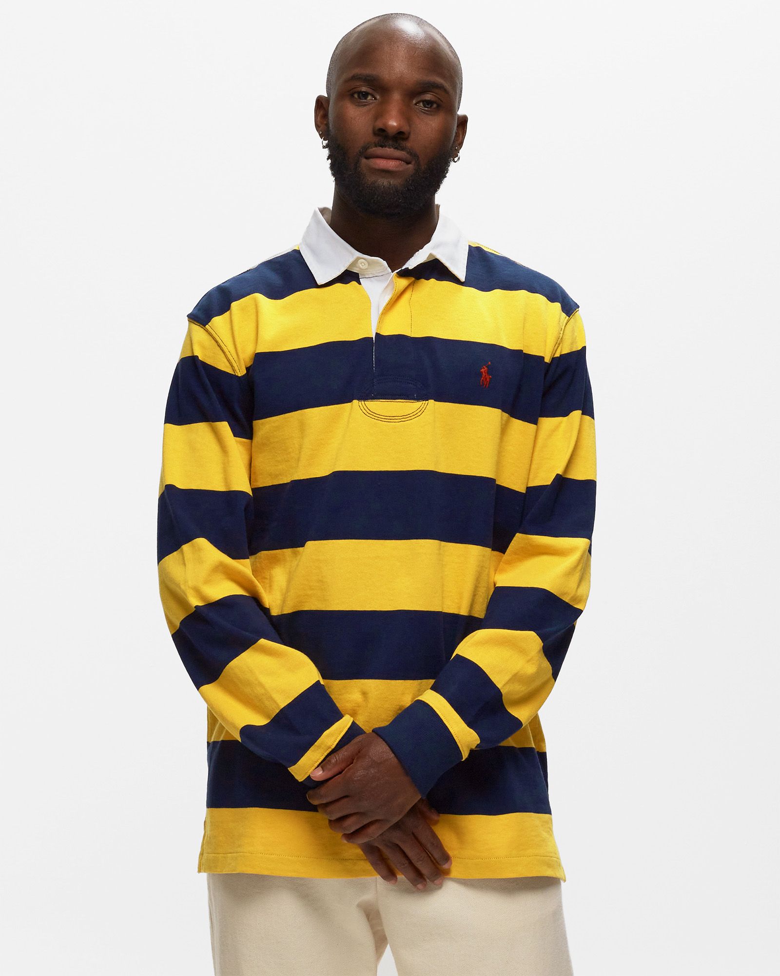 LONG SLEEVE KNIT RUGBY POLO