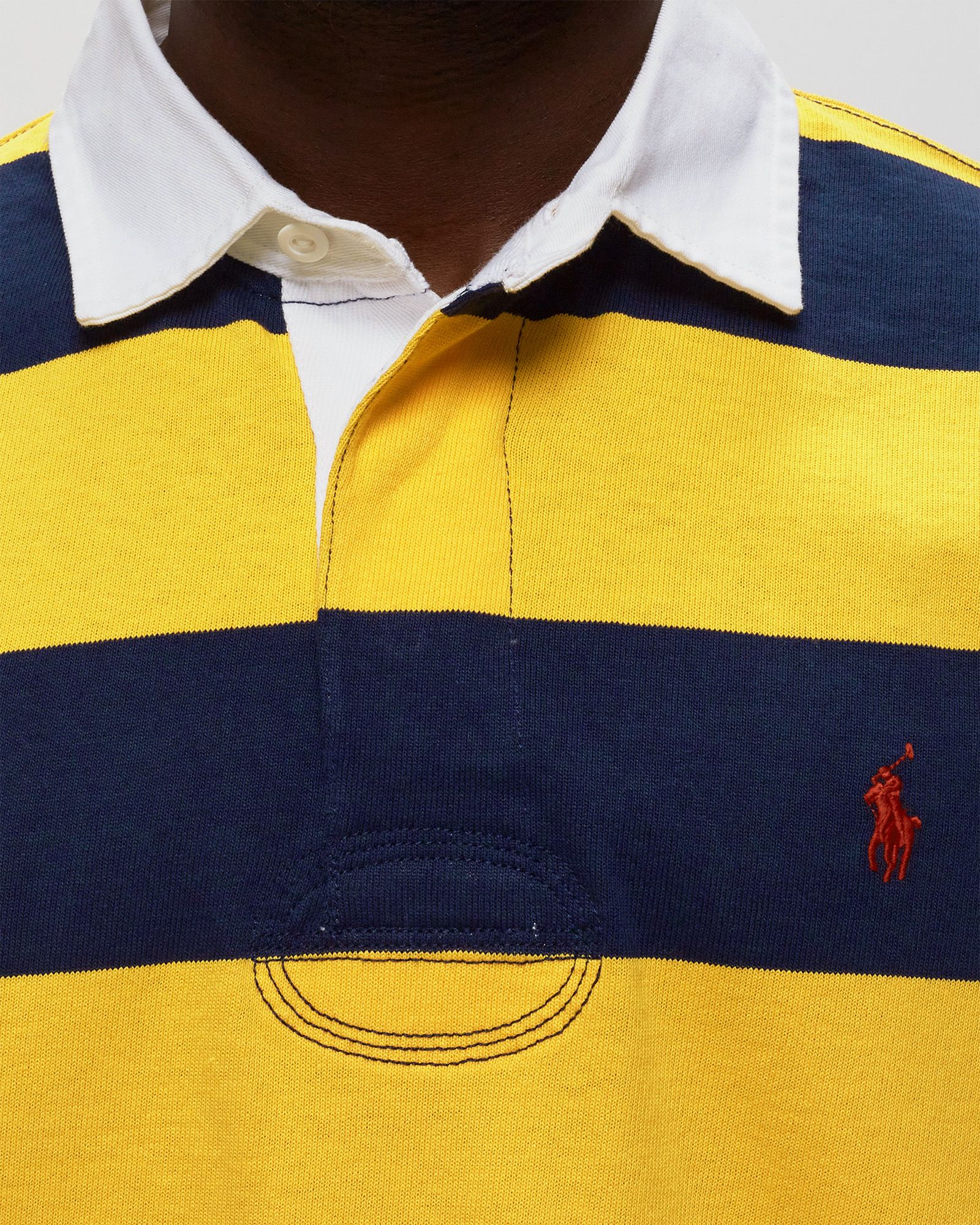 LONG SLEEVE KNIT RUGBY POLO