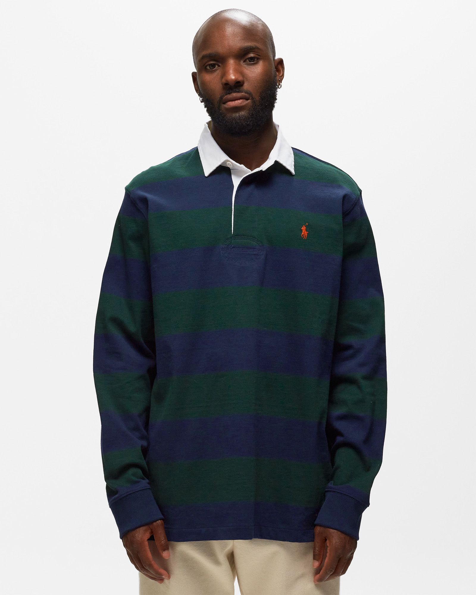 Polo Ralph Lauren LONG SLEEVE KNIT RUGBY POLO Blue | BSTN Store