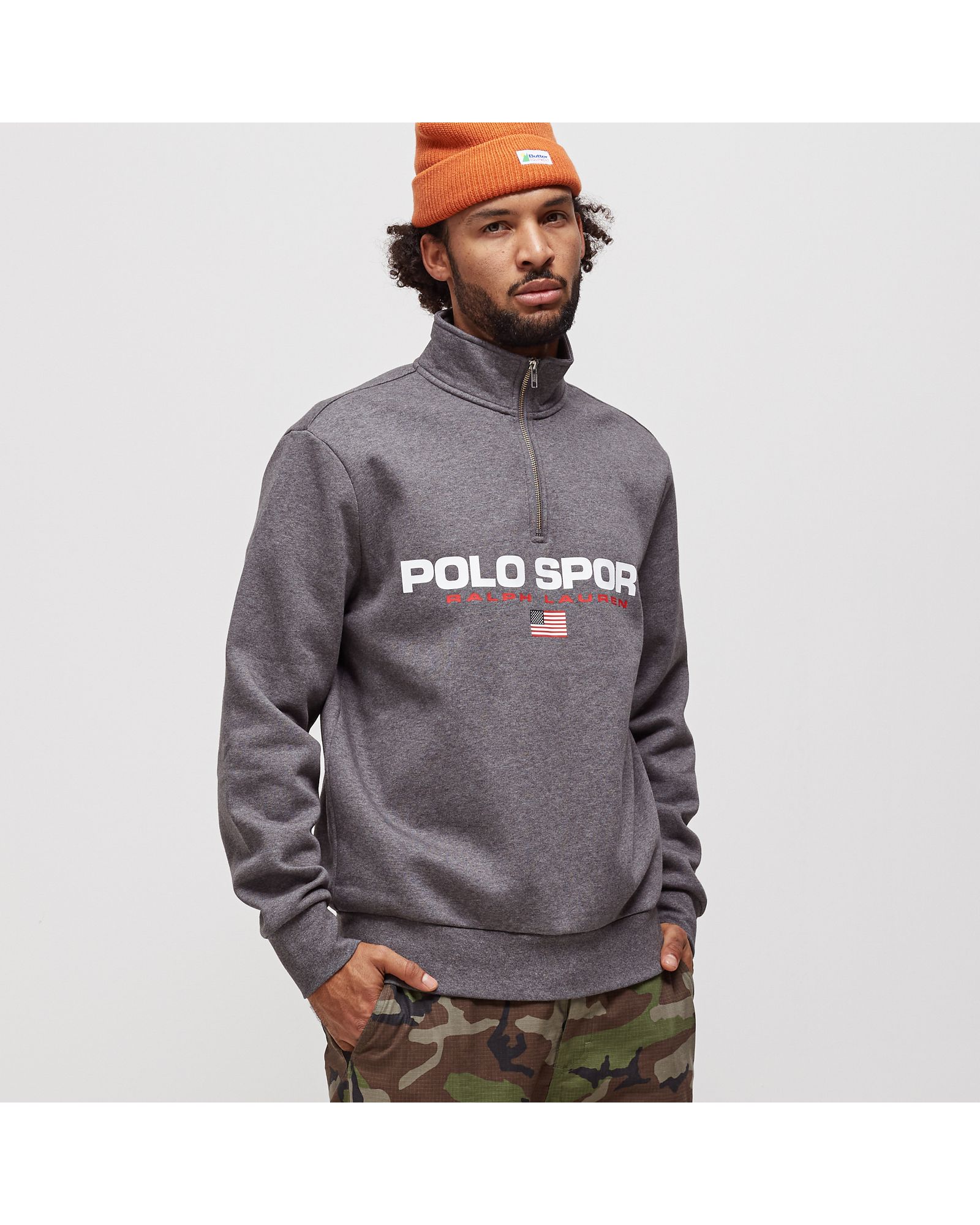 POLO SPORT FLAG HALFZIP SWEATER