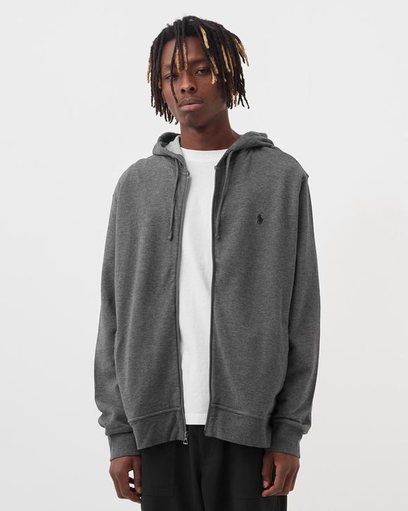 Polo Ralph Lauren Double-Knit Full-Zip Hoodie Grey