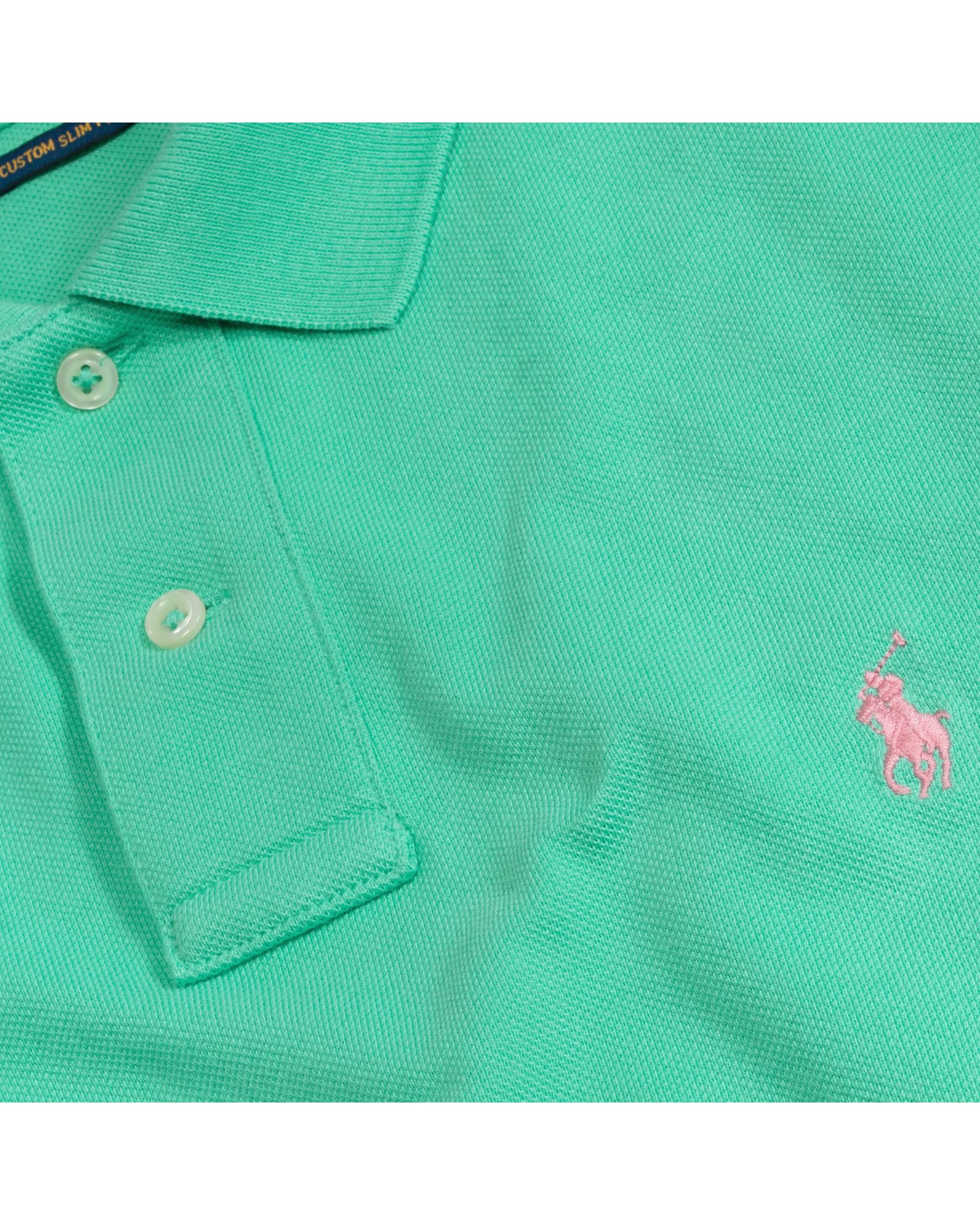 Custom Slim Fit Mesh Polo Shirt