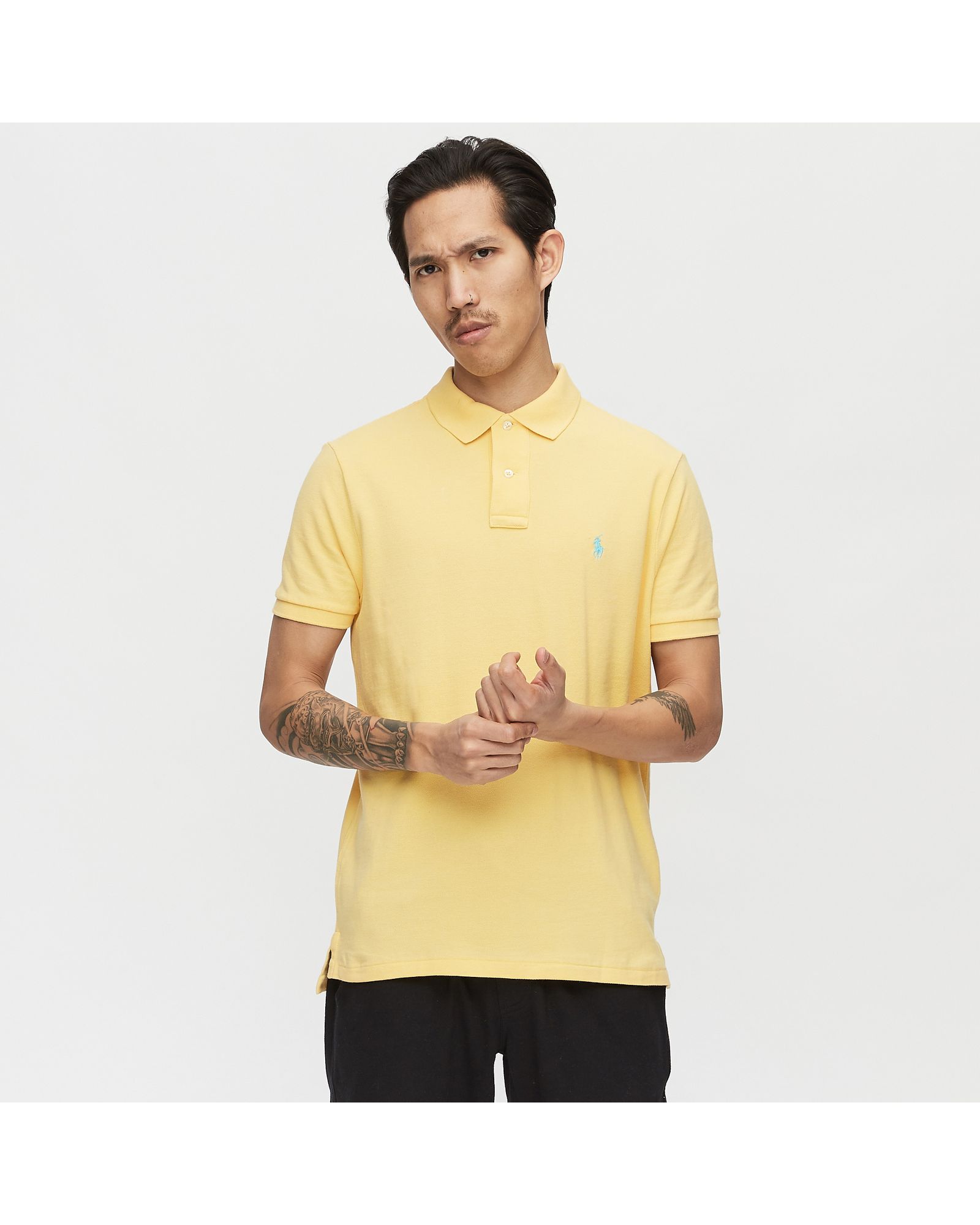 Custom Slim Fit Mesh Polo Shirt