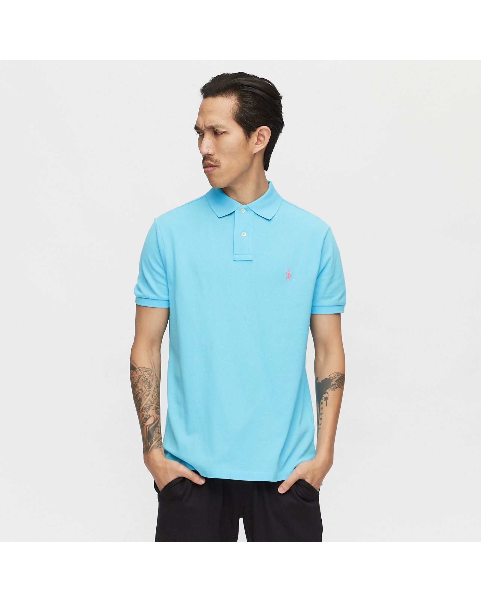 Custom Slim Fit Mesh Polo Shirt