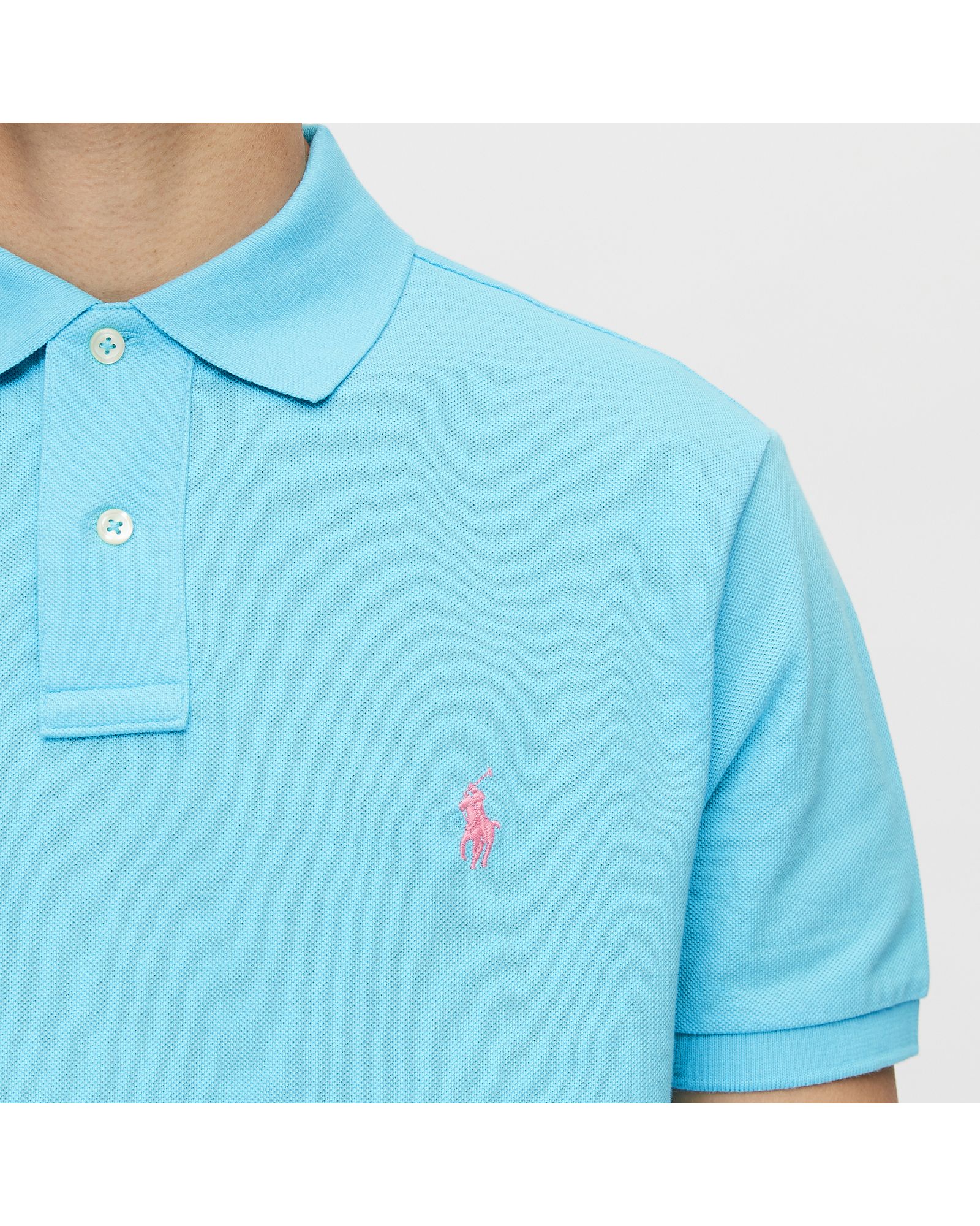 Custom Slim Fit Mesh Polo Shirt