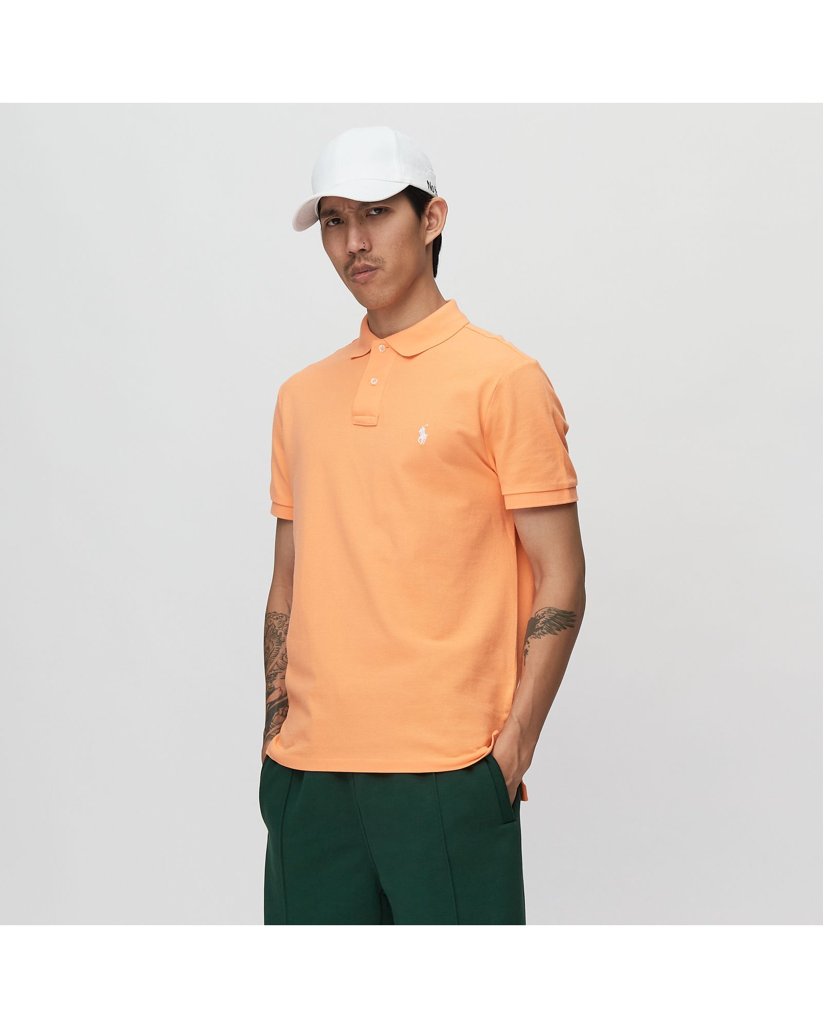 Custom Slim Fit Mesh Polo Shirt