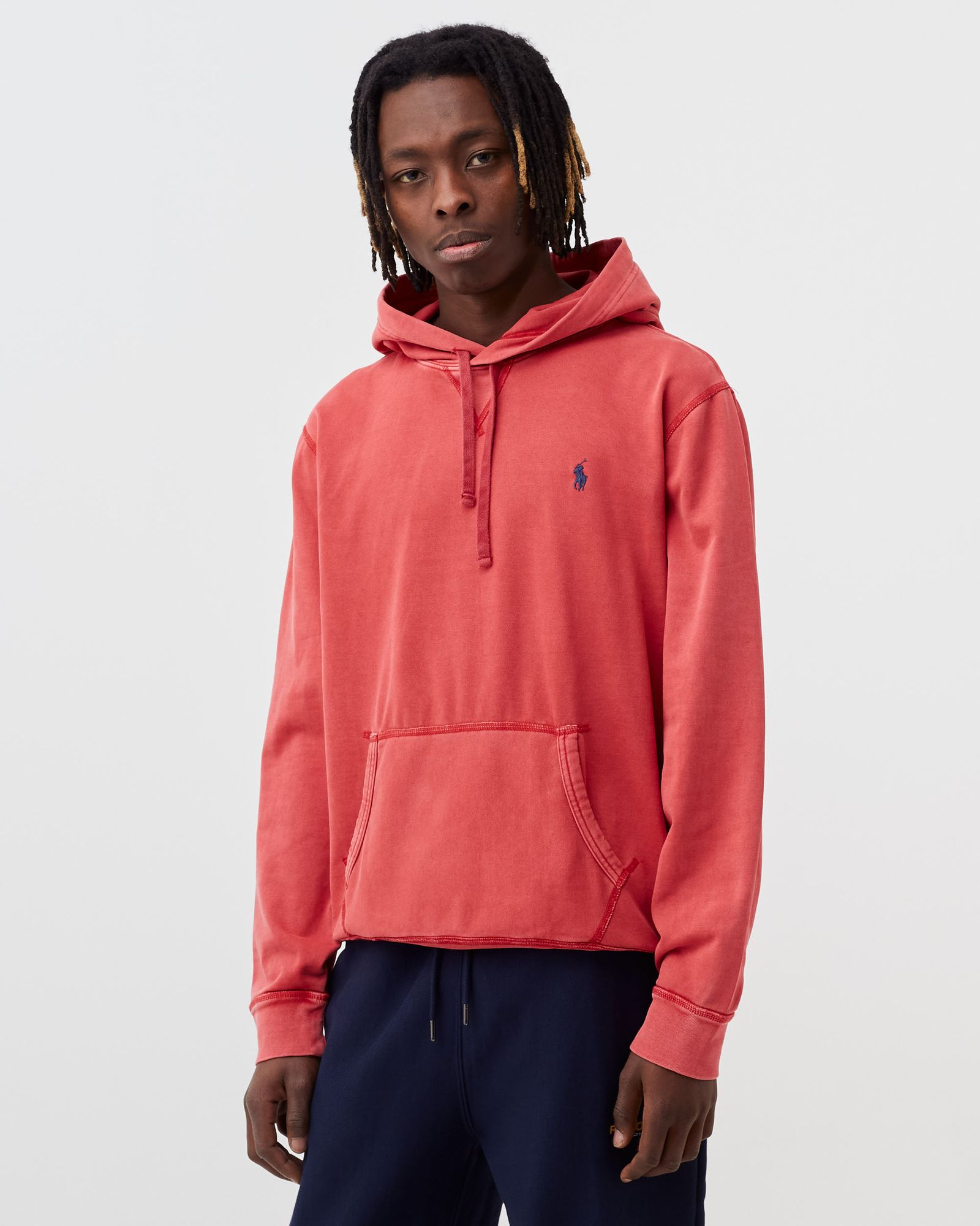 Regular-fit cotton-blend hoodie