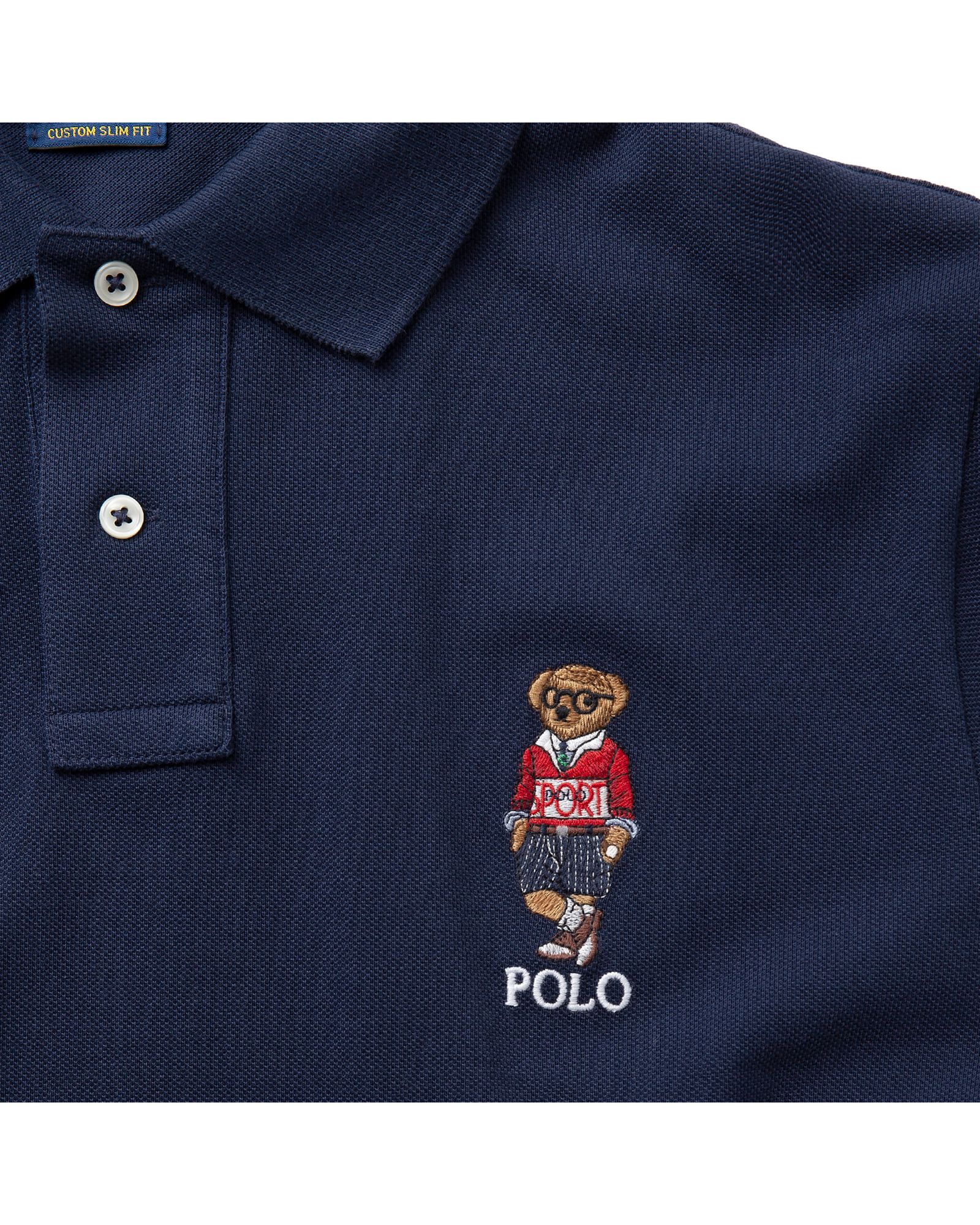 Custom Slim Haircut Bear Polo