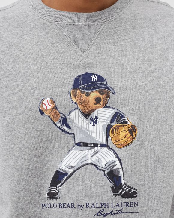 Polo Ralph Lauren YANKEES BEAR Sweatshirt Grey - ANDOVER HEATHER