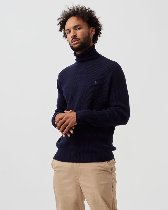 Polo Ralph Lauren Navy Logo Mock Neck Sweatshirt Polo Ralph Lauren