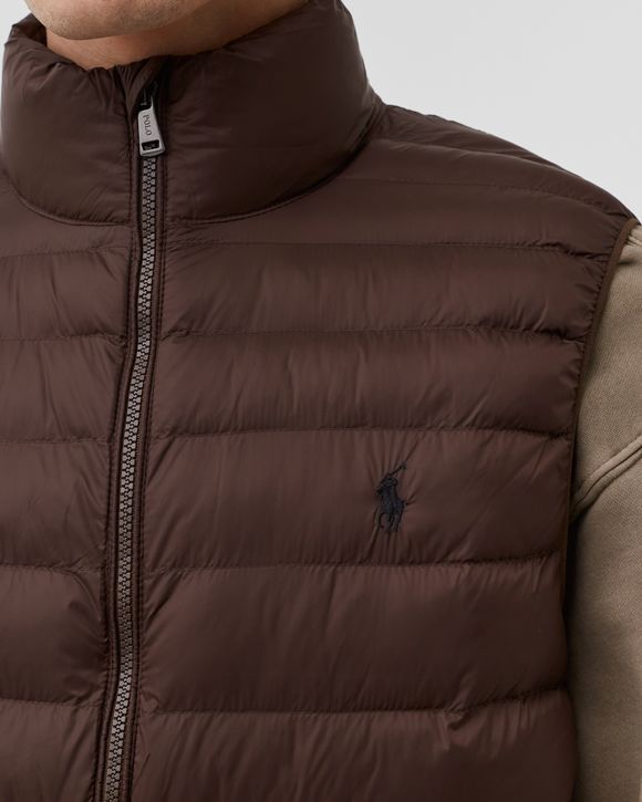 Brown cheap polo vest