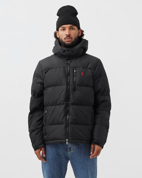 Water repellent down jacket in black