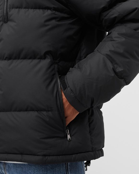 Black polo puffer discount jacket with hood