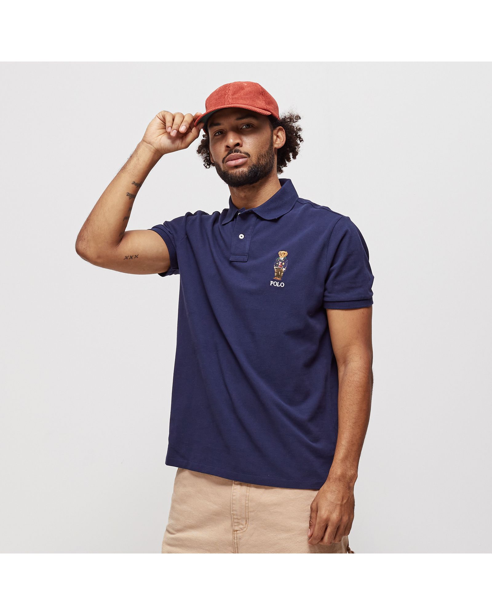 Custom Slim Fit Polo Bear Mesh Polo