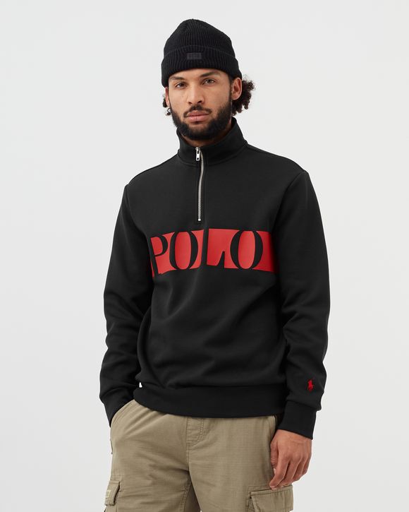 Logo Double-Knit Half Zip Sweatshirt