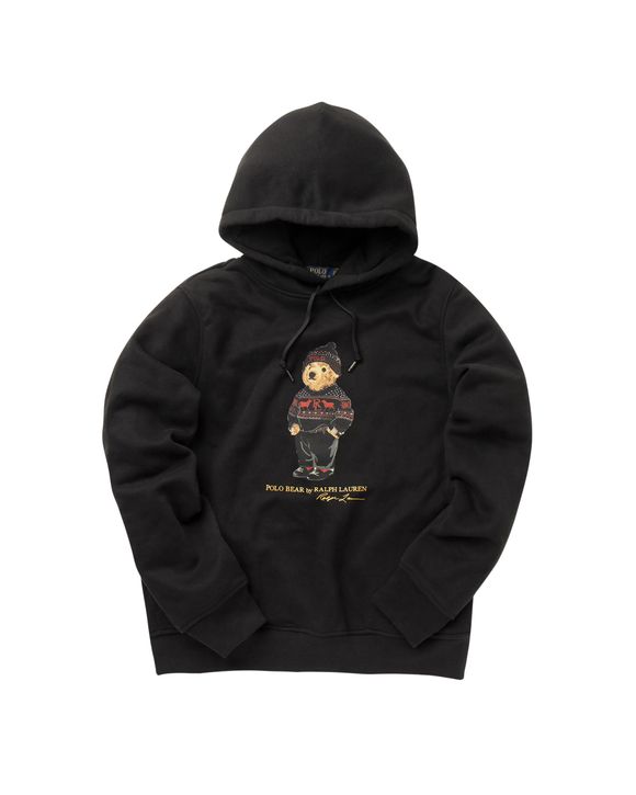 Black polo discount hoodie with bear