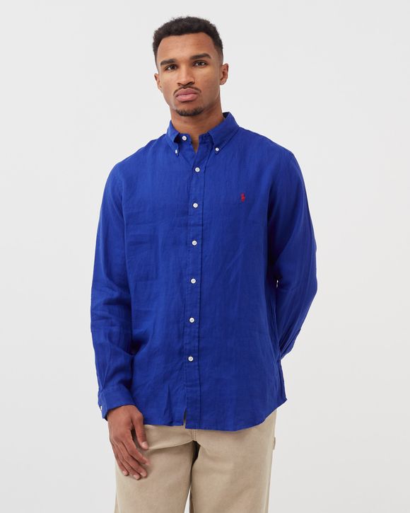 Tシャツ・カットソー Ralph Lauren LONG SLEEVE SPORT SHIRT (710 928 254 007 BLUE) Upgrade Your Style with RALPH LAUREN Men's Long Sleeve Sport