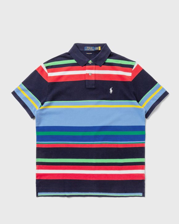 Polo Ralph Lauren Custom Slim Fit Striped Mesh Polo Shirt
